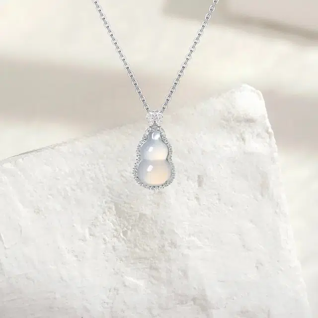 添爵 小葫芦平安设计师款 简约新中式福禄双全锁骨链 轻奢百搭高级感  礼盒装 玉髓 项链 男女同款情侣款