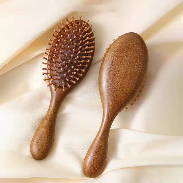 耳玺 气嚷梳实木复古按摩宅家养生家用创意实用把件配饰#好运 檀木 梳子 男女同款情侣款