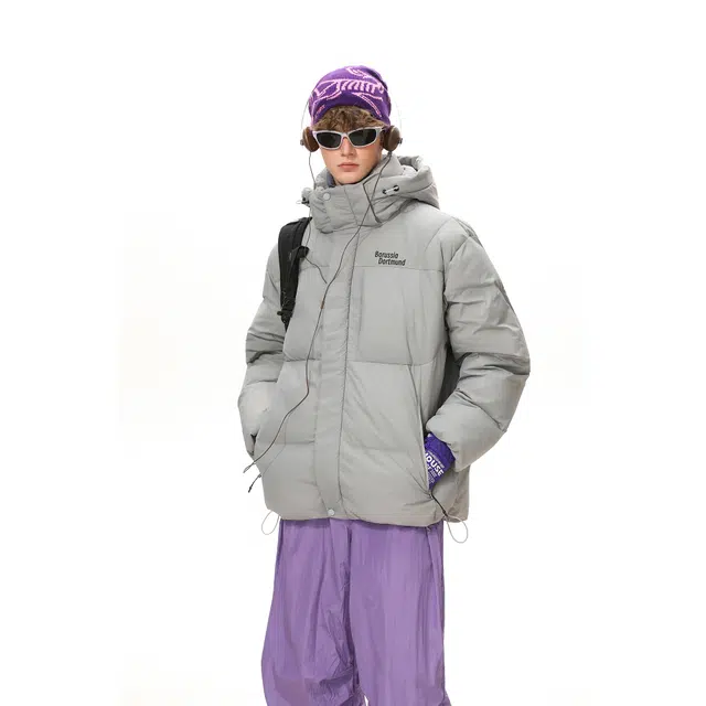 普鲁士多特蒙德 简约连帽百搭保暖通勤棉服 男女同款