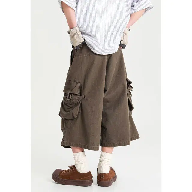 普鲁士多特蒙德 系复古阔腿工装短裤 男女同款