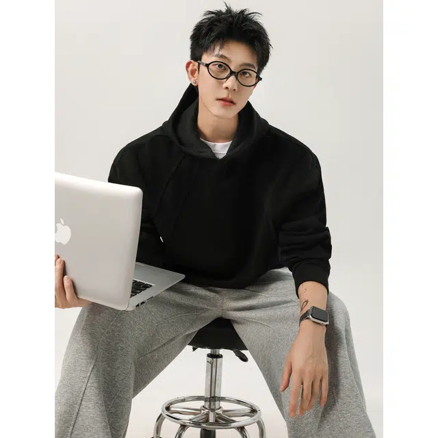普鲁士多特蒙德 美式复古重磅解构设计卫衣 男女同款