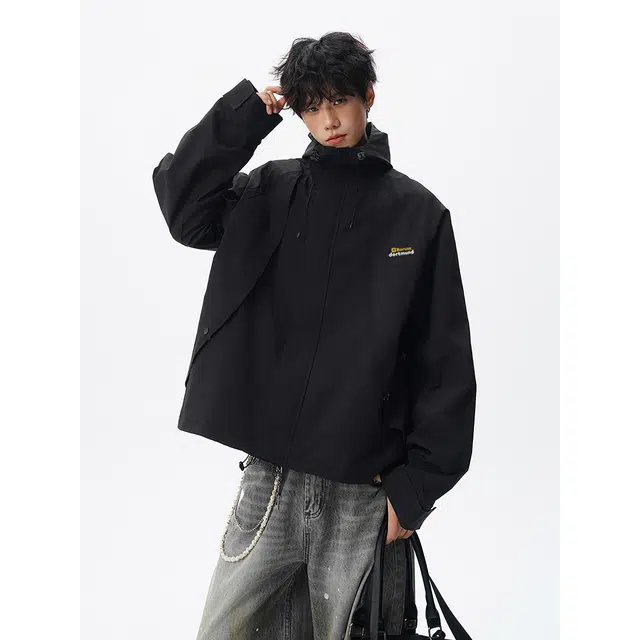 普鲁士多特蒙德 美式中性风户外登山服冲锋衣连帽工装外套夹克 男女同款