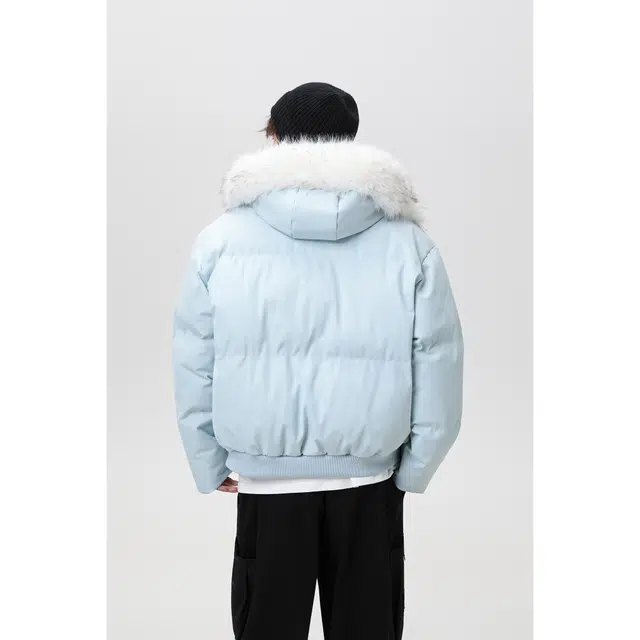 普鲁士多特蒙德 高街座山雕毛领连帽保暖棉服 男女同款