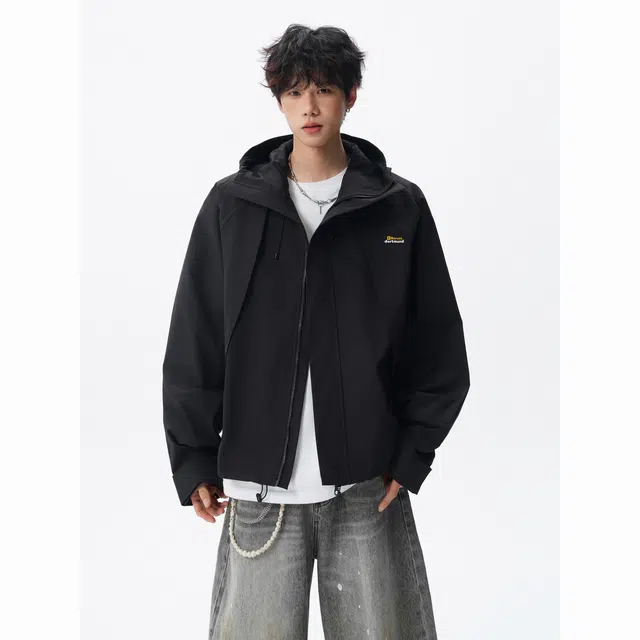 普鲁士多特蒙德 美式中性风户外登山服冲锋衣连帽工装外套夹克 男女同款