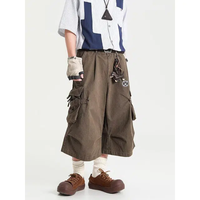 普鲁士多特蒙德 系复古阔腿工装短裤 男女同款