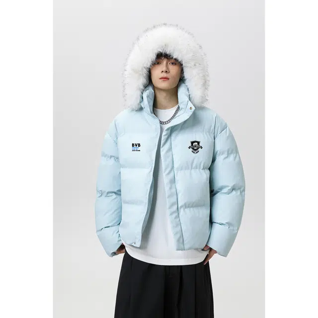 普鲁士多特蒙德 美式座山雕毛领派克服外套棉服 男女同款