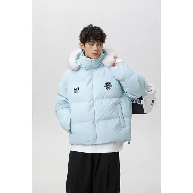 普鲁士多特蒙德 美式座山雕毛领派克服外套棉服 男女同款