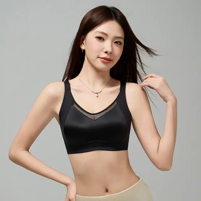 健将 无痕缎面薄款聚拢透气防下垂无钢圈抹胸提拉舒适文胸 女款 礼袋装