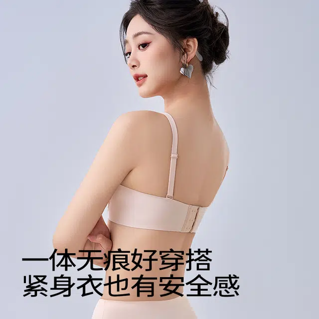 健将 甜美网纱透气舒适聚拢有型防下垂收副乳亲肤柔软无痕纯欲氛围感美背时尚百搭日常无钢圈可调节肩带组合装文胸  女款