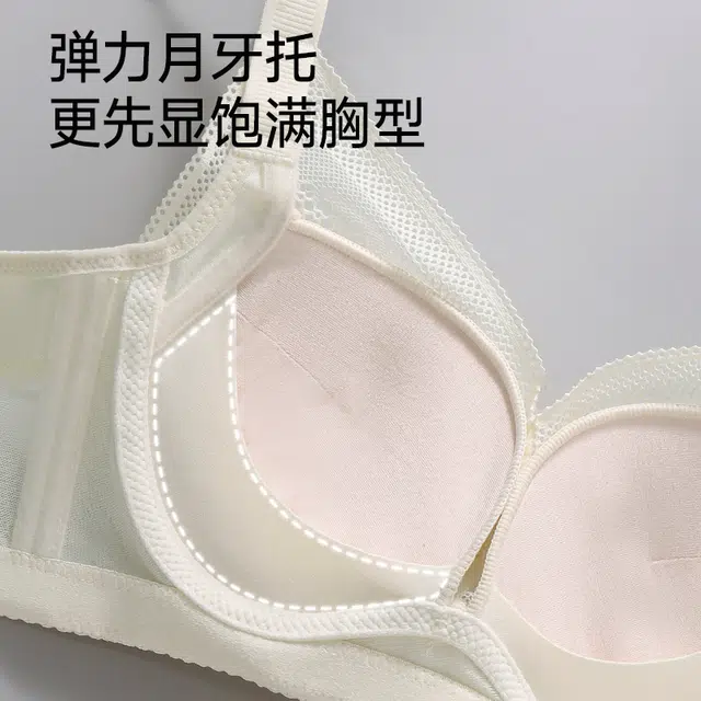 健将 纯欲网纱轻奢聚拢显瘦内衣无痕舒适透气防下垂侧收副乳高级感美背简约时尚百搭日常无钢圈可调节肩带组合装文胸 女款