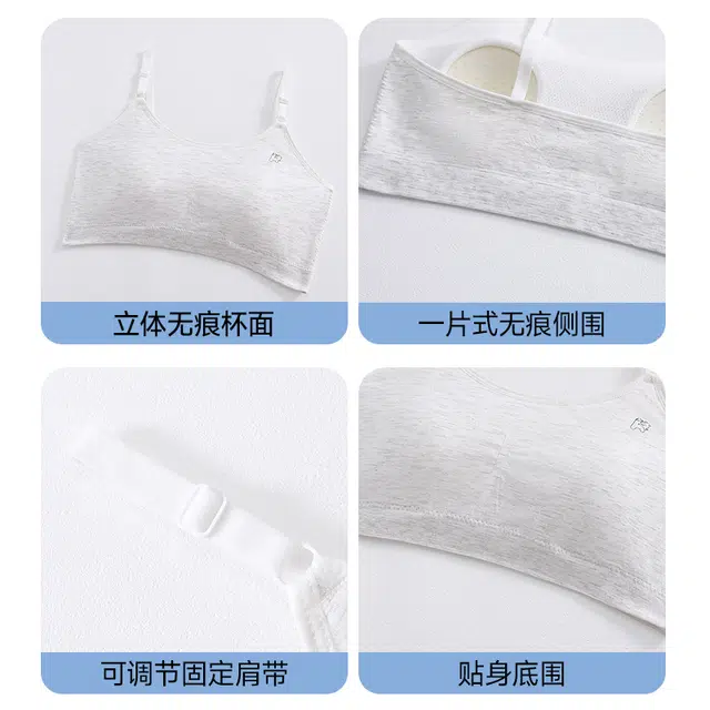 健将 亲肤透气吸汗聚拢有型防下垂柔软无痕舒适侧收副乳纯欲美背时尚百搭日常无钢圈文胸 女款