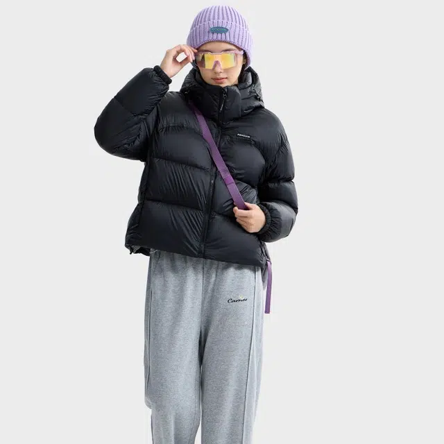 企鹅 暖流面包服冬户外纯色常规长袖通勤羽绒服 女款