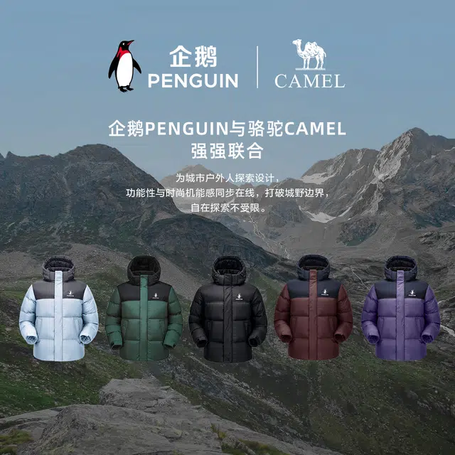 企鹅 防风高克重中长款纯色常规长袖通勤羽绒服 男女同款