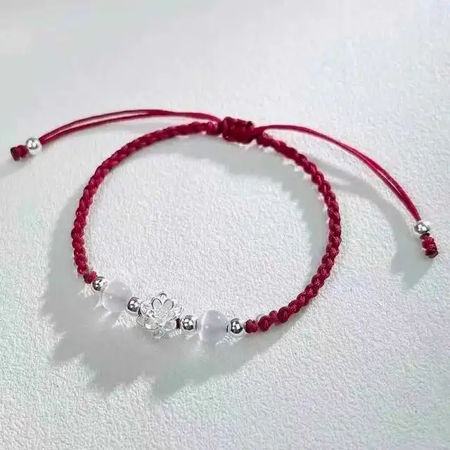 嘉福莱 上岸莲花 精致好运新中式 轻奢国潮百搭时尚 温柔淑女风 织物 手绳 男女同款情侣款