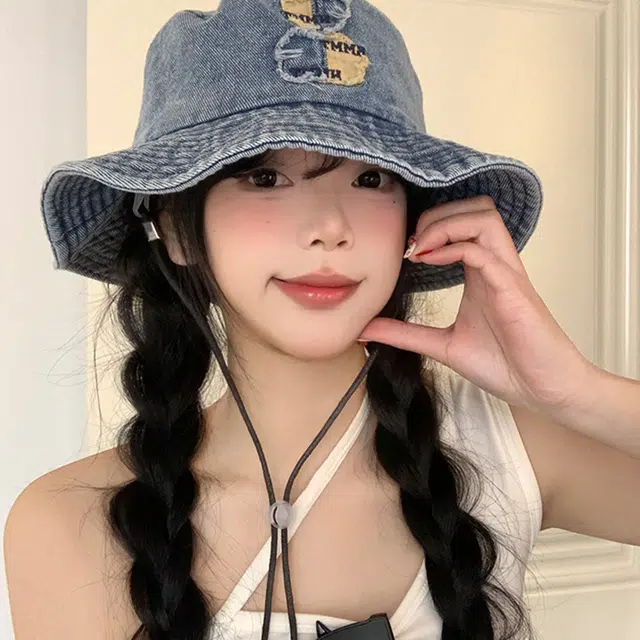 雅鹿 时尚可爱复古风显脸小户外登山露营大檐防晒 棉 渔夫帽 男女同款情侣款