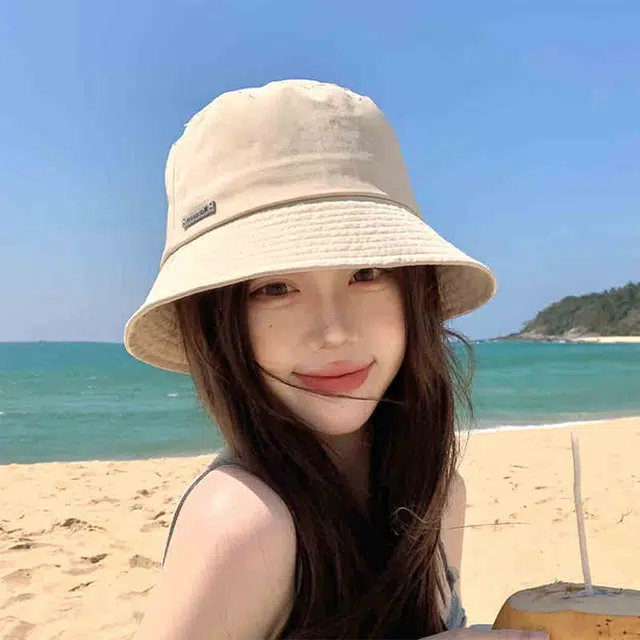 雅鹿 日系休闲简约户外出行防晒遮阳大头围 聚酯纤维 渔夫帽 男女同款情侣款