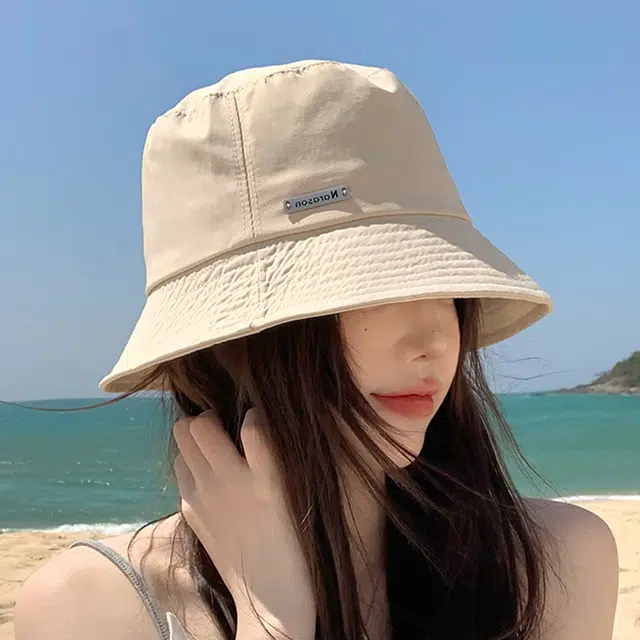 雅鹿 日系休闲简约户外出行防晒遮阳大头围 聚酯纤维 渔夫帽 男女同款情侣款
