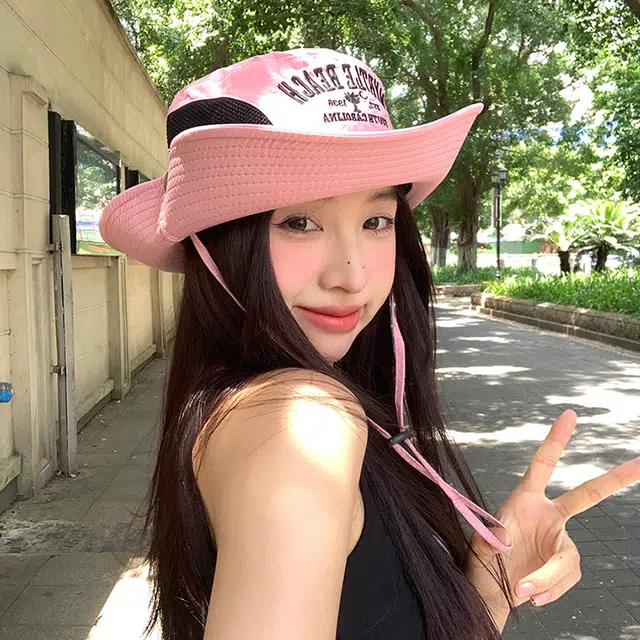 雅鹿 户外登山露营字母刺防晒遮阳 聚酯纤维 渔夫帽 男女同款情侣款
