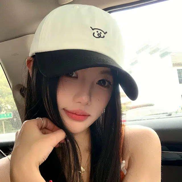 雅鹿 可爱小猪刺绣拼色软顶户外出游防晒遮阳时尚潮流百搭学生防晒遮阳大头围显脸小 棉 鸭舌帽 男女同款情侣款