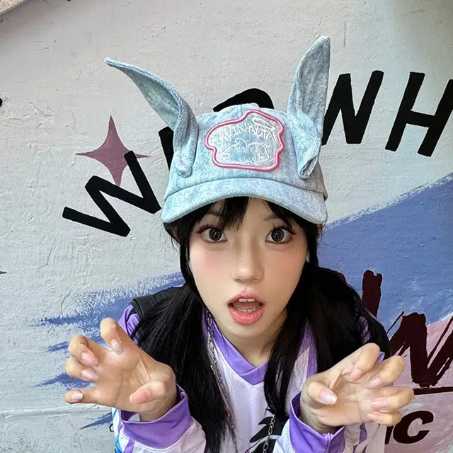 【别碰我耳朵】 雅鹿 春夏季可爱牛仔兔亚比风户外出行防晒遮阳时尚潮流百搭大头围显脸小 棉 鸭舌帽 男女同款情侣款