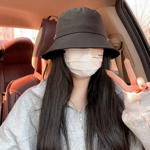 雅鹿 日系休闲简约户外出行防晒遮阳大头围 聚酯纤维 渔夫帽 男女同款情侣款