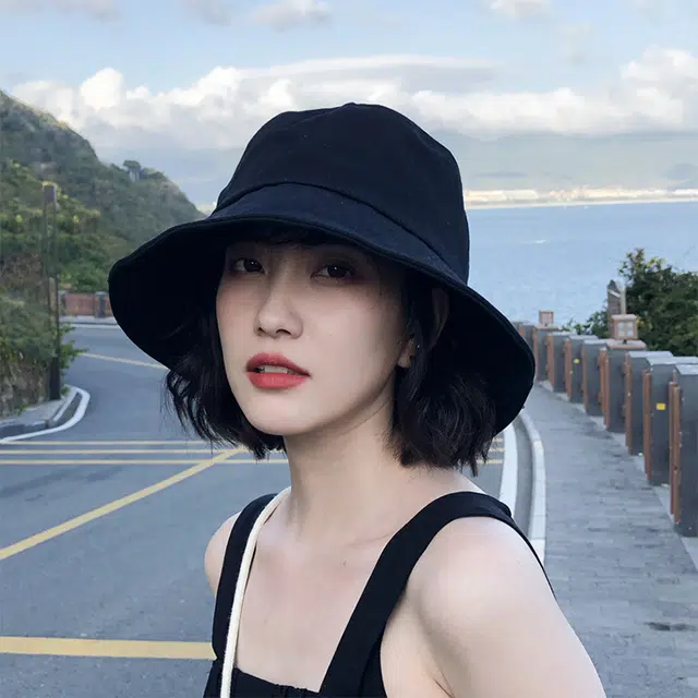 雅鹿 休闲简约双面戴纯色系列户外出行防晒遮阳时尚潮流百搭大头围 棉 渔夫帽 男女同款情侣款
