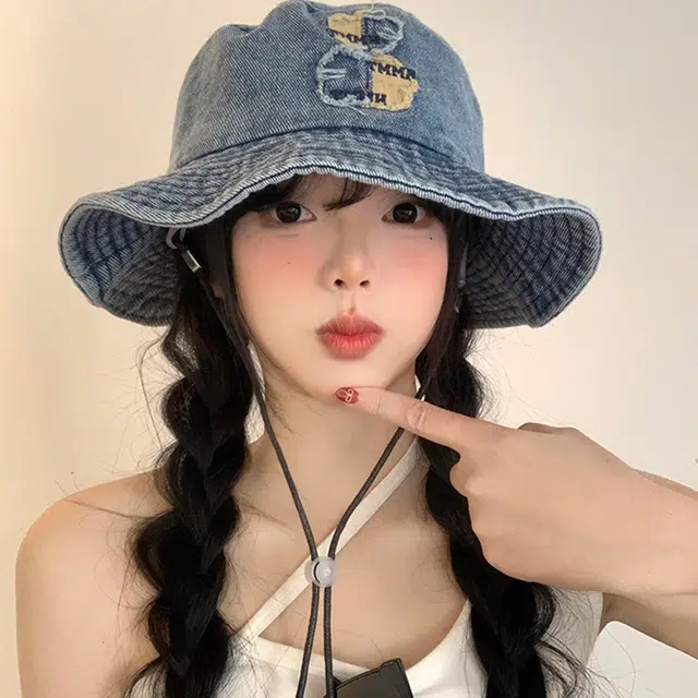 雅鹿 时尚可爱复古风显脸小户外登山露营大檐防晒 棉 渔夫帽 男女同款情侣款