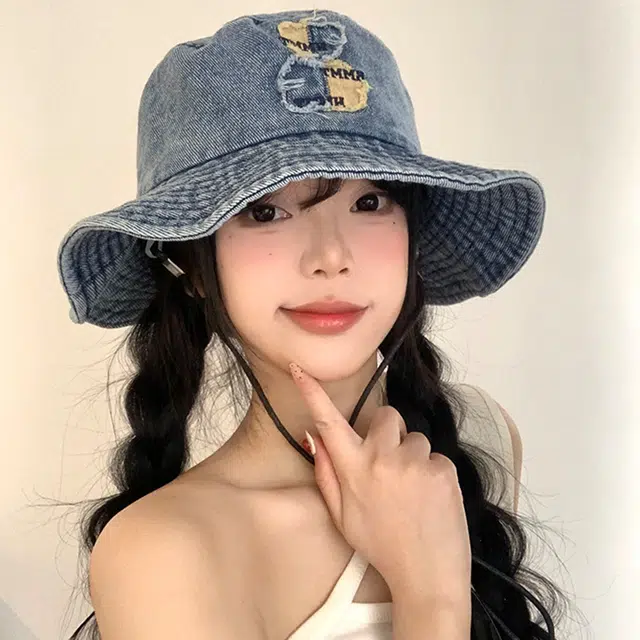 雅鹿 时尚可爱复古风显脸小户外登山露营大檐防晒 棉 渔夫帽 男女同款情侣款