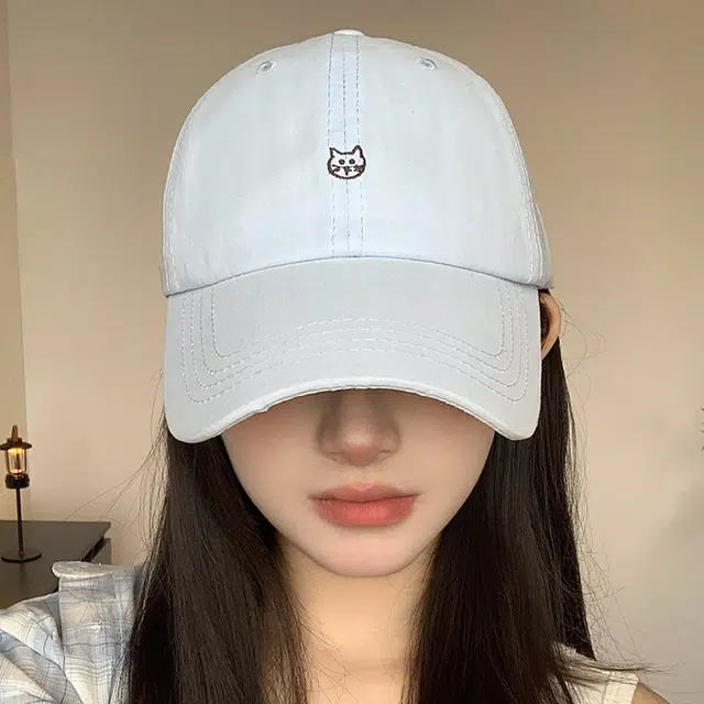 雅鹿 可爱卡通小狗刺绣简约软顶春夏季休闲百搭运动风大头围显脸小防晒遮阳帽 棉 鸭舌帽 男女同款情侣款