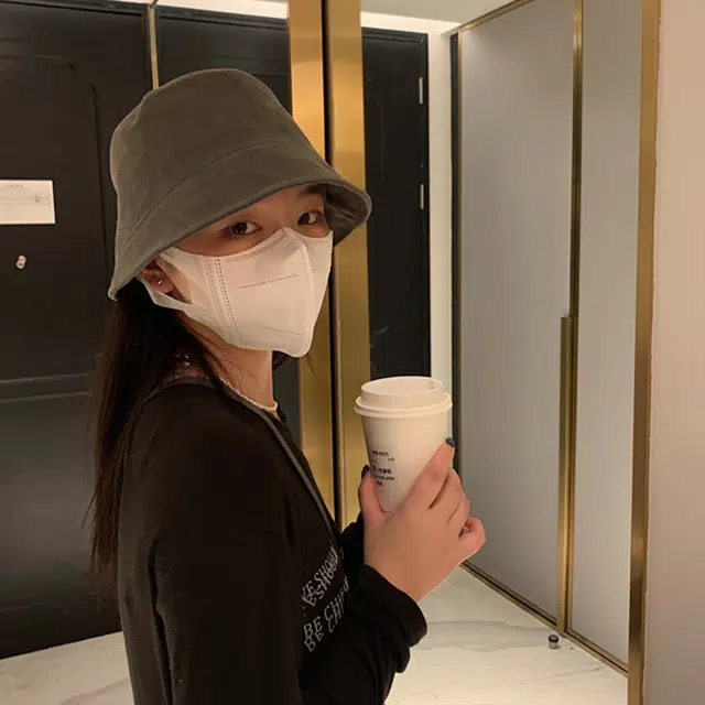 雅鹿 日系素颜遮脸纯色休闲百搭洋气 聚酯纤维 渔夫帽 男女同款情侣款