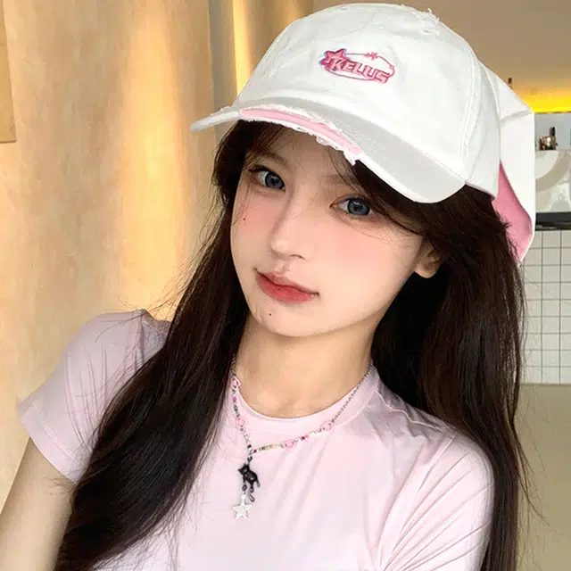 雅鹿 日系可爱兔子长耳朵甜美百搭户外出行棒球防晒遮阳时尚潮流拍照大头围显脸小 棉 鸭舌帽 男女同款情侣款