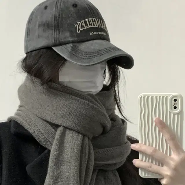 雅鹿 秋冬季原宿风保暖加厚学生百搭纯色针织御寒护颈防风围脖 聚酯纤维 绒线围巾 男女同款情侣款 礼盒装