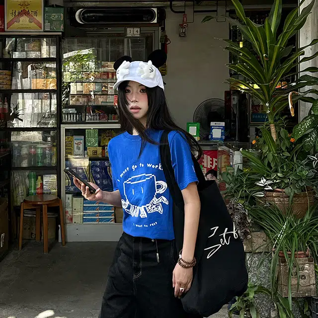 雅鹿 可爱小鼠卡通屁屁主题帽户外出行防晒遮阳时尚潮流少女造型拍照必备大头围显脸小 腈纶 鸭舌帽 男女同款情侣款