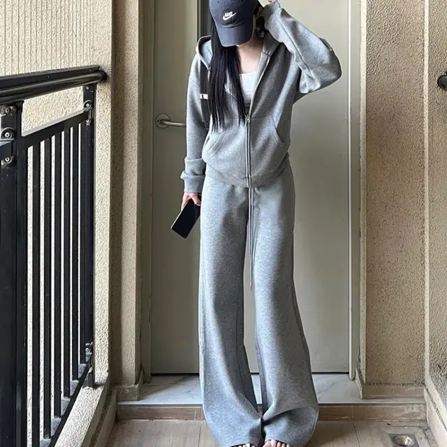 古莲菲 条纹简约舒适亲肤休闲套装 女款