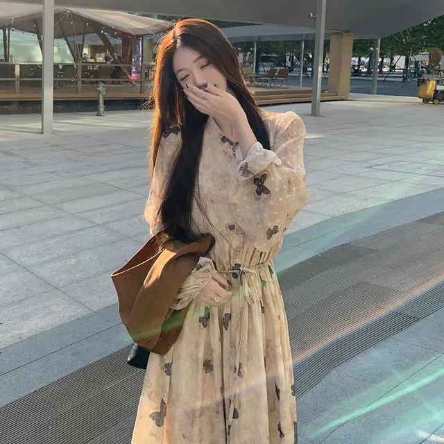 古莲菲 森系穿搭马甲云南旅游法式长裙裙装套装 女款