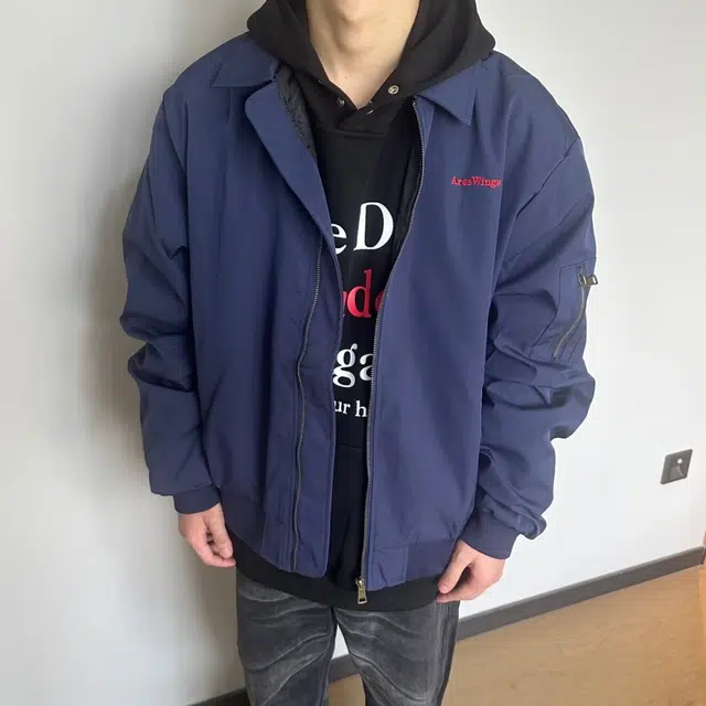 悍戈 美式潮流百搭原宿风复古印花飞行棒球外套夹克 男款