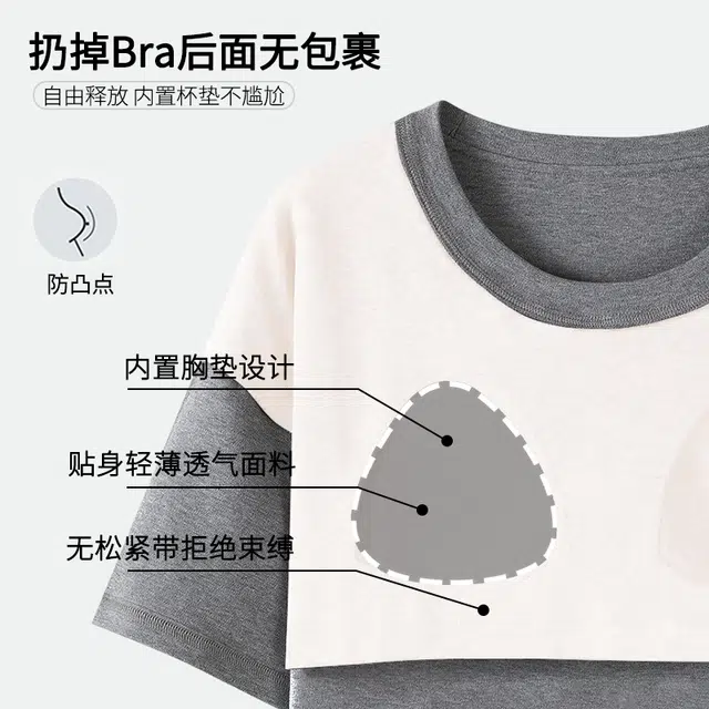 芬腾可安 女夏季薄款带胸垫全棉三件套家居服卡通纯棉短袖格子短裤长裤可外穿学生透气睡衣套装 女款