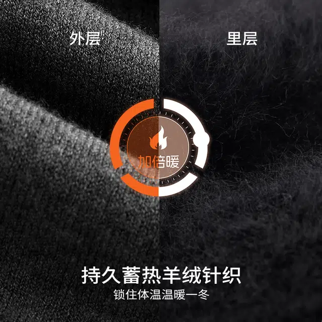 足力健 骑行保暖 户外跑步 可触屏 加厚防风防滑 舒适柔软户外 腈纶 绒线手套 男女同款情侣款