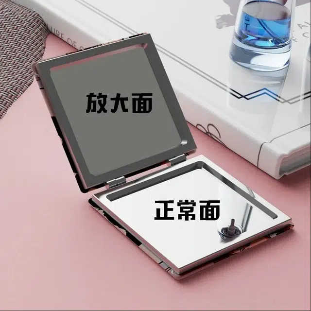 小狸同学 动漫风化妆镜 高级卡通可爱少女心折叠镜便携随身家用宿舍二次元双面镜子