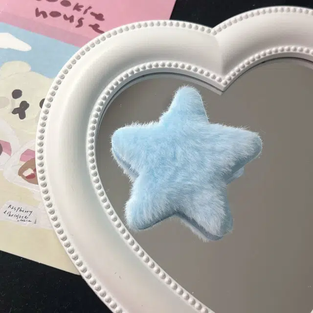 前方大荒野 毛绒小星星鸭嘴夹刘海前额碎发一字夹趣味可爱甜美迷人时髦小众设计简约日常百搭多巴胺发卡 树脂 发夹 女款