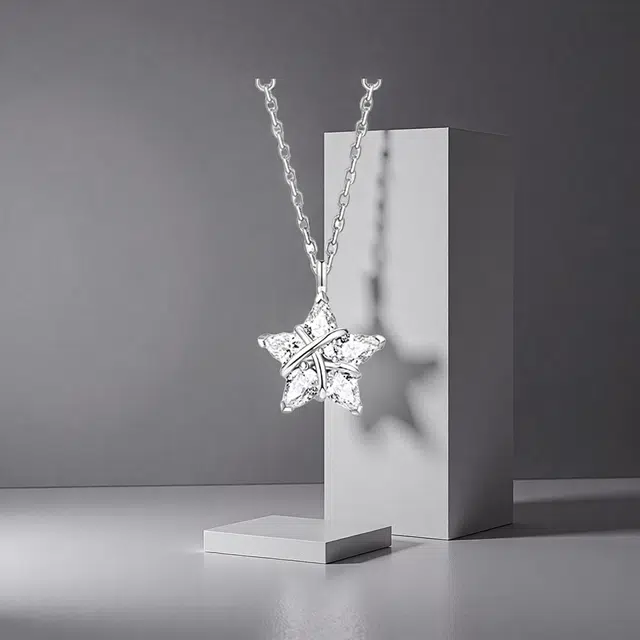 前方大荒野 许愿星锁骨链闪亮幸运星星镶钻轻奢独特小众设计时尚精致 合金 项链 女款