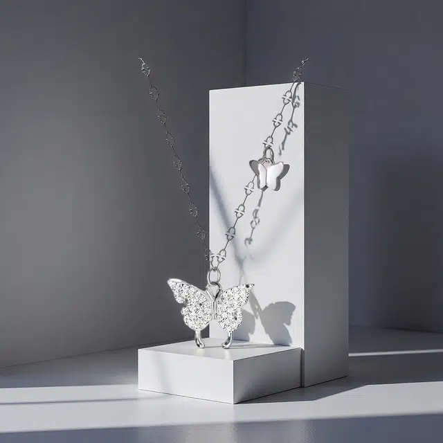 前方大荒野 星光蝴蝶轻奢高级感小众设计精致简约个性冷淡风好运之选 琉璃 项链 女款