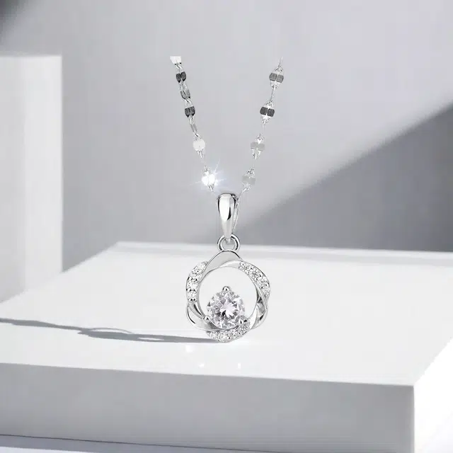 前方大荒野 莫比乌斯浪漫轻奢镂空设计可调节 锆石 项链 女款