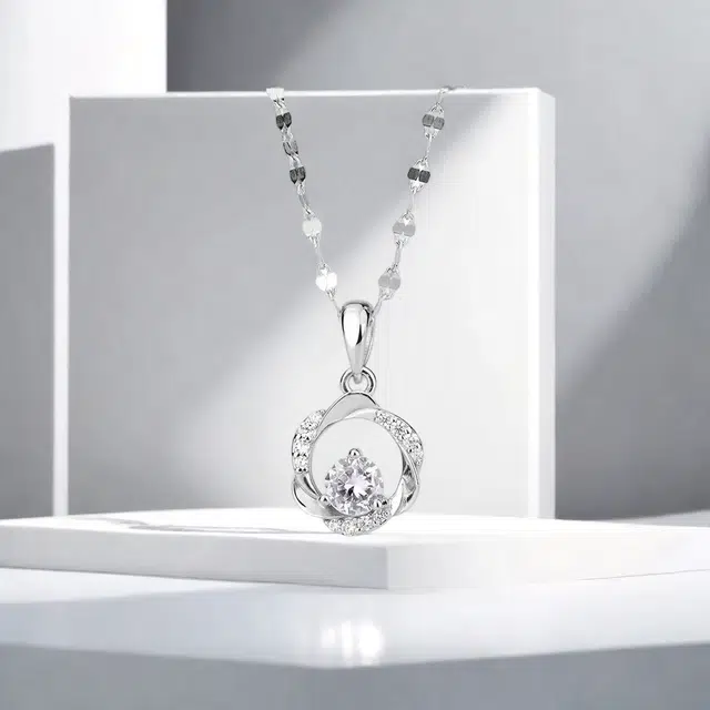 前方大荒野 莫比乌斯浪漫轻奢镂空设计可调节 锆石 项链 女款