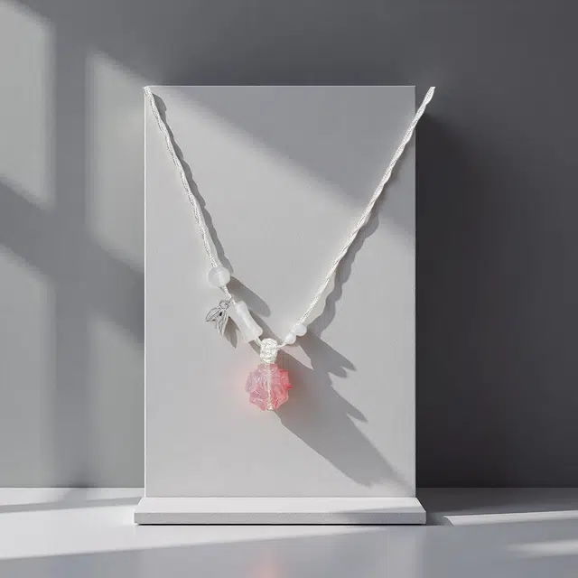 前方大荒野 山茶花竹节锁骨链节节高清新甜美少女心优雅迷人时尚潮流精致气质#好运 菩提根 项链 女款