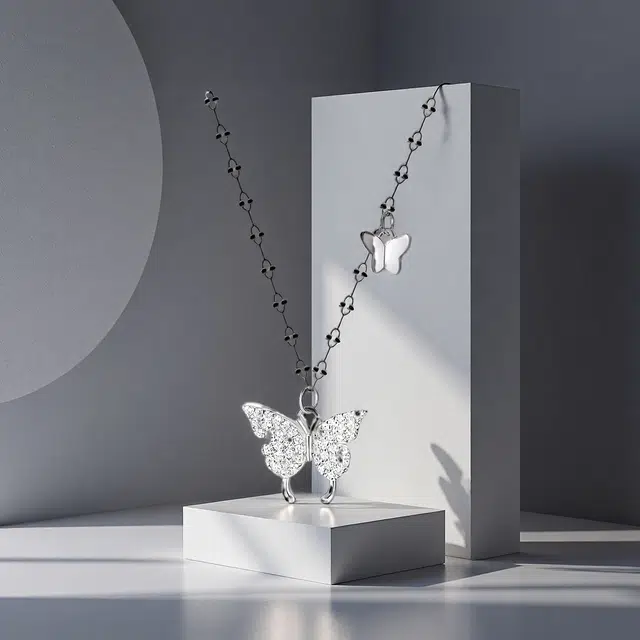 前方大荒野 星光蝴蝶轻奢高级感小众设计精致简约个性冷淡风好运之选 琉璃 项链 女款