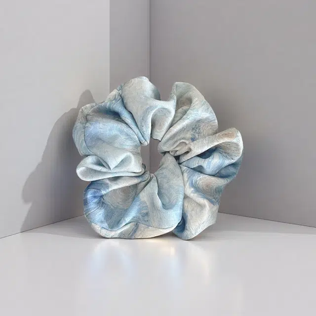 前方大荒野 扎染缎面大肠圈简约拼色清新甜美日常百搭温柔迷人扎马尾精致气质#好运 棉麻 发圈 女款