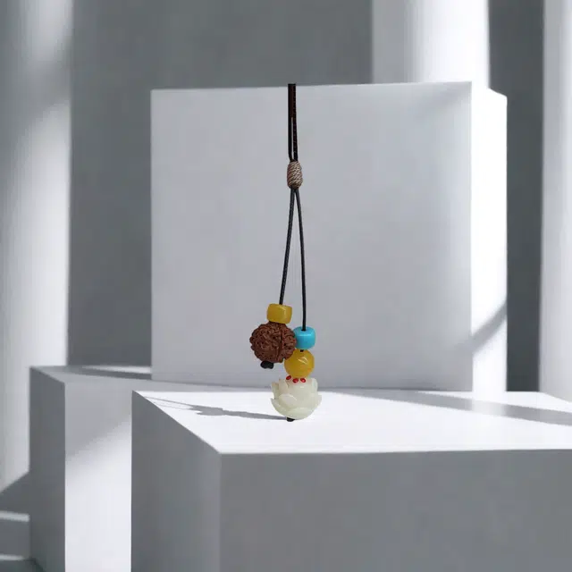 前方大荒野 金刚莲花毛衣链小巧睡莲灵动文雅清新怡人时尚小众设计新中式潮流时髦独特穿搭#好运 菩提根 项链 女款