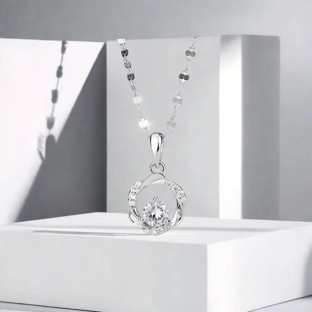 前方大荒野 莫比乌斯浪漫轻奢镂空设计可调节 锆石 项链 女款