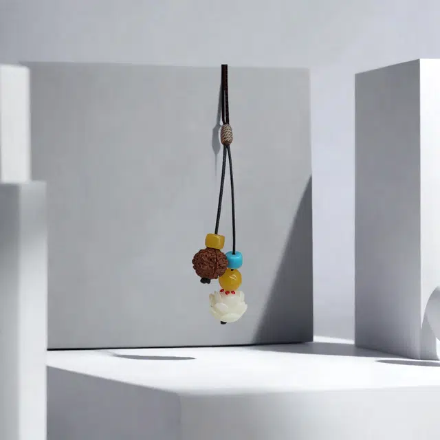 前方大荒野 金刚莲花毛衣链小巧睡莲灵动文雅清新怡人时尚小众设计新中式潮流时髦独特穿搭#好运 菩提根 项链 女款